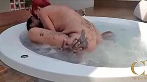 melissa devassa's wet pussy drips in poolside interracial quickie