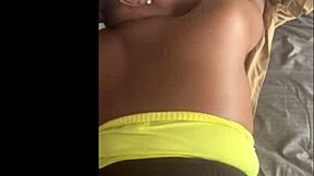 Black Amateur Couple Bent Over Doggystyle Pussy Fucking Slut on Sofa Couch