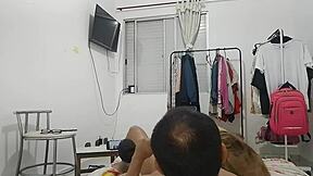 bareback fucking pumps her pussy overflowing with thick milk