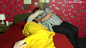 i can't get enough of this older couple using toys to pound her tight milf pussy until they explode