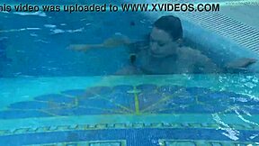 naked hungarian sazan cheharda swims and teases underwater in the pool