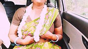 Beautiful Indian Aunty Fucks Young English Boy with Dirty Telugu Talks on Long Drive