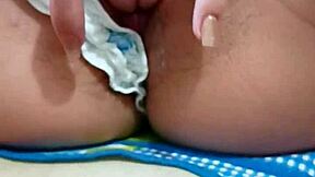 hot teen babe fingers pussy in solo masturbation frenzy