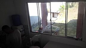 Deaf Hubby Washes Dishes While Brazilian Wife Rides Huge Black Cock