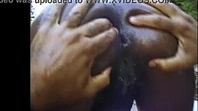 barefoot pregnant ebony takes big cock doggystyle interracial cumshot lick