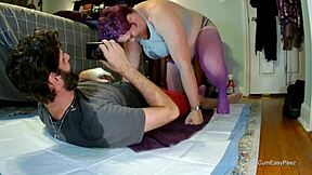 omg liza pees on andy wetting panties plays with his cock piss everywhere fun!!