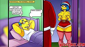 Who's That Sexy Santa MILF Teasing Her Big Ass in Lingerie Hentai?