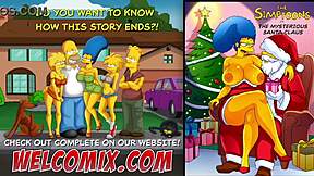 Who's That Sexy Santa MILF Teasing Her Big Ass in Lingerie Hentai?