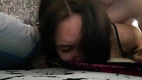 stepdad sneaks in and fucks stepdaughter hard while she's chatting with mom on phone