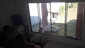 Deaf Hubby Washes Dishes While Brazilian Wife Rides Huge Black Cock