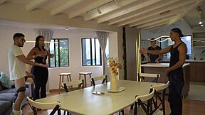 i tryed cheating on my ex boyfriends but ended up fucked hard in amateur 4some complete