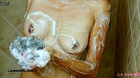 hey, that girl next-door model just hopped in the shower... wanna peek?