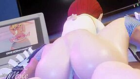 jessie rides like a total cowgirl in this clothed hentai version... wild!