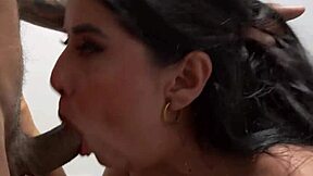 Stepfather away so i fuck big ass housekeeper screaming in his bed!