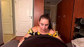 dirty talk babe chokes on my big cock pov till double cum