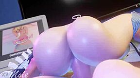 jessie rides like a total cowgirl in this clothed hentai version... wild!