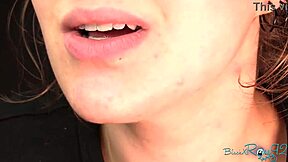 seductive housewife milf whispers filthy joi instructions through her glasses pov