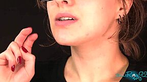 seductive housewife milf whispers filthy joi instructions through her glasses pov