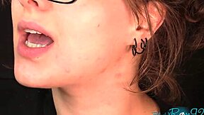 seductive housewife milf whispers filthy joi instructions through her glasses pov