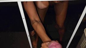 A Slutty Wife Fucks Men Through Bars After Getting Busted!!