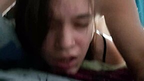 stepdad sneaks in and fucks stepdaughter hard while she's chatting with mom on phone