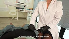POV slutty doctor blows and rides cock in dentist office contest!