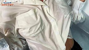 I called the hot receptionist to bathe then suck my throbbing cock deep in the hotel room!