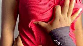 desi indian stepsis flashes huge tits then rides cock hard