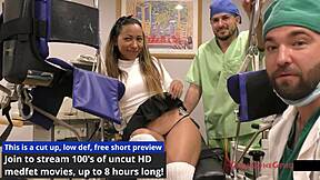 melany lopez the sexy latina nurse spreads ass cheeks for patient's intense backstage exam