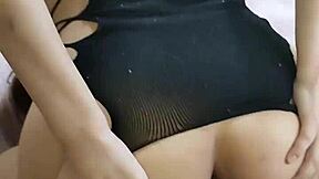 Young petite wildly moans during old man anal swallows cum load!