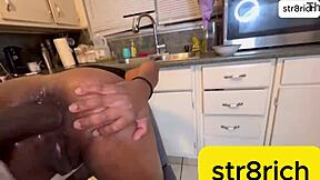 Cheating girlfriend takes str8rich's bbc deep in ass and pussy nonstop