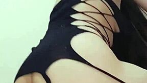 Young petite wildly moans during old man anal swallows cum load!