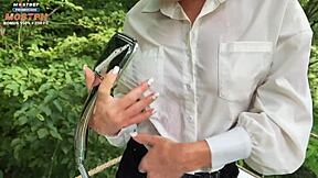 I called the hot receptionist to bathe then suck my throbbing cock deep in the hotel room!