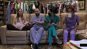 Nova Maverick New Nurse Teases Patient With Shaved Pussy