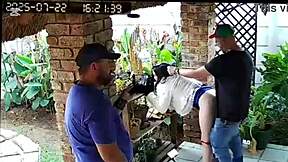 cuckold buddy begs me to bend his petite slut wife over doggystyle while he strokes furiously