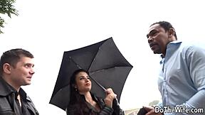 mira damn your hubby looks pathetic cleaning black bull cum from your pussy after that bbc fuck