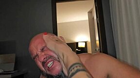 Muscular milf's big clit gets footjob rimjob then squirts hardcore