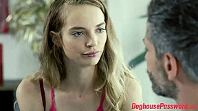 naughty teen lana sharapova seduces boss into deepthroat choking face fuck