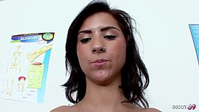 tiny latina teen with huge natural tits gets roughly fucked raw by older guy fat cock