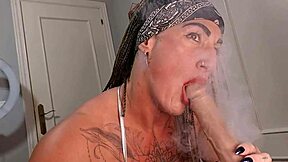 i smoke while rimming eating big clit milf's muscular ass and tits