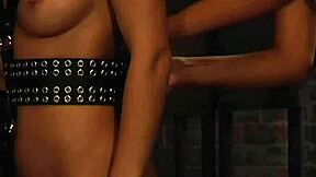 Two Hot Lesbian Slaves Tied by Dominant Madame