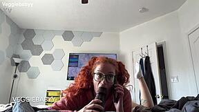 Stepsister sucks and rides stepbro cock during his game!