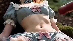 Wow! Ai pretty girl strips sexy outfit for wild forest sex romp!