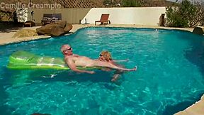 i feel the thrill fucking her big tits in pool on holiday