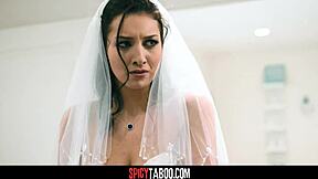 Pervy stud rams anal deep into stepbrother's busty wife before wedding