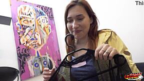 I scouted petite teen Angie Elif at German casting and we connected deeply