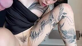 hot tattoo teen's backstage bbc deepthroat cum swallow with anal toys pov?