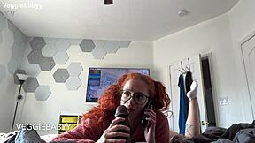 Stepsister sucks and rides stepbro cock during his game!