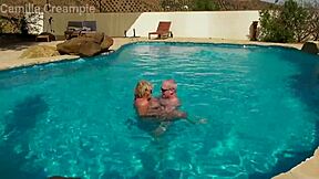 i feel the thrill fucking her big tits in pool on holiday