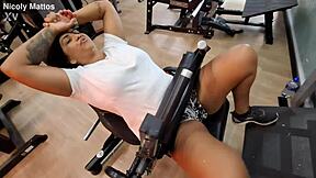 sweaty academy sluts get anal fucked bent over and cum hard outdoors